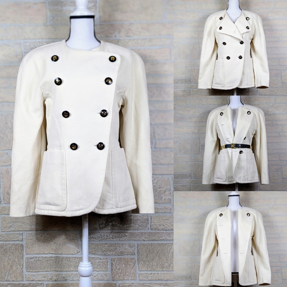 ESCADA Angora Cashgora Wool Double Breasted Coat - Picture 9 of 11